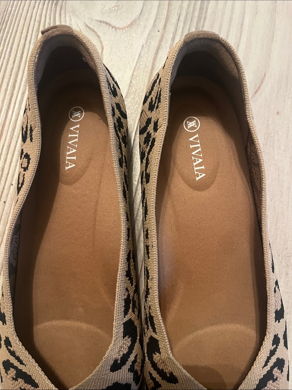 Vivaia Leopard Print Ballet Flats square toe size US 9.5 EU 40 - Picture 9 of 11